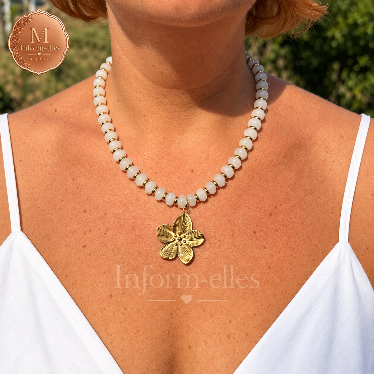 Collier fleur de lune